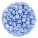 Czech 2-hole Cabochon beads 6mm Alabaster Pastel Blue